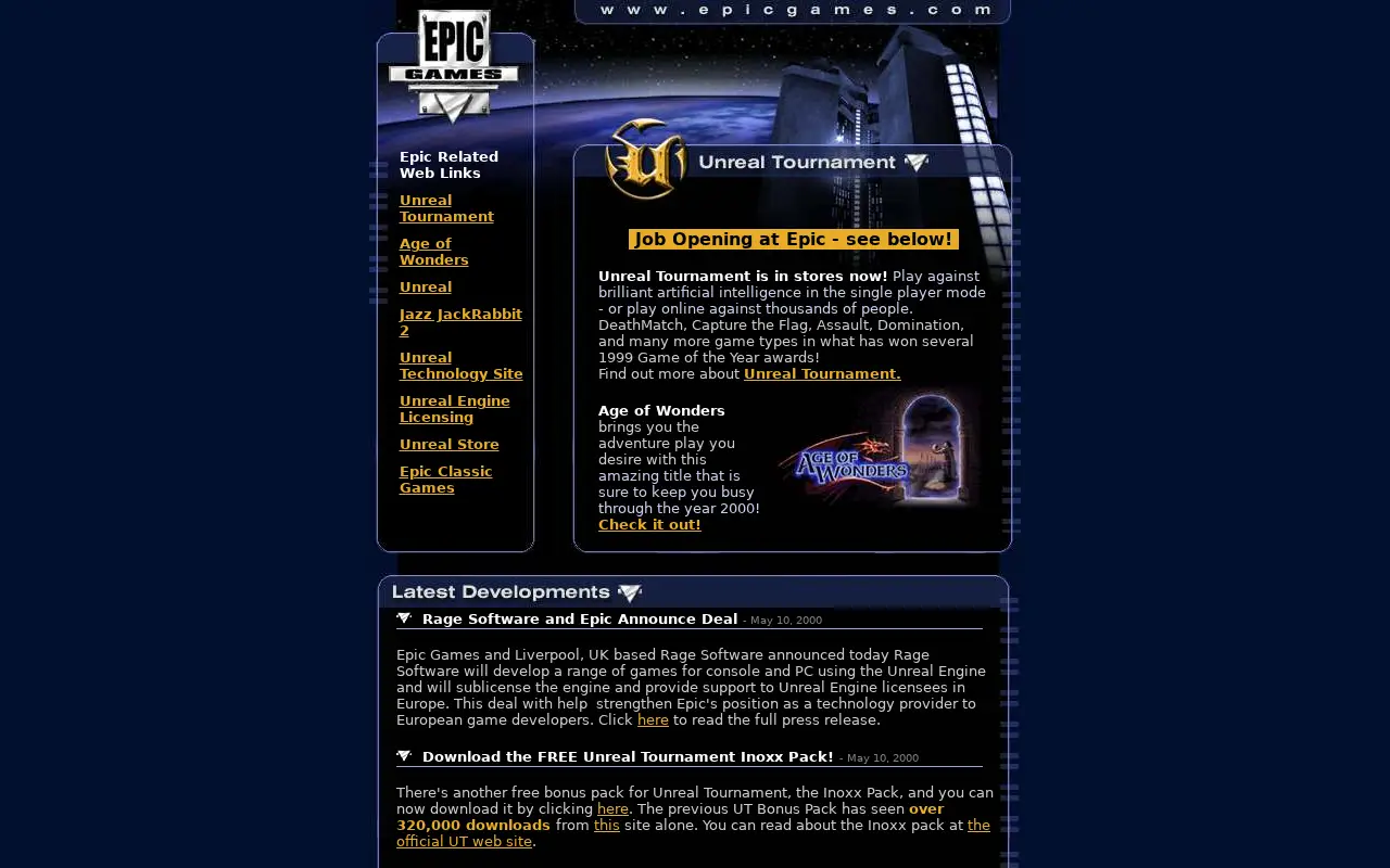 epicgames.com in 2000