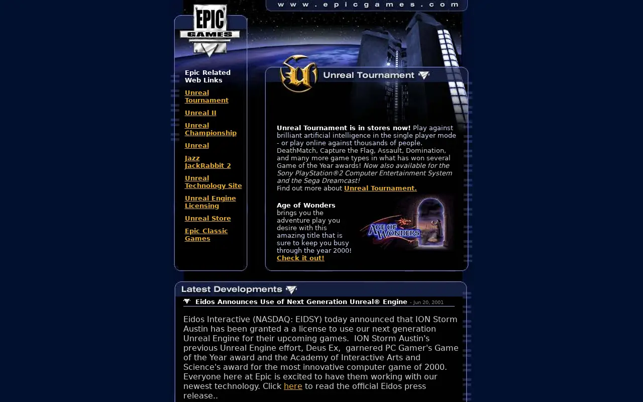 epicgames.com in 2001