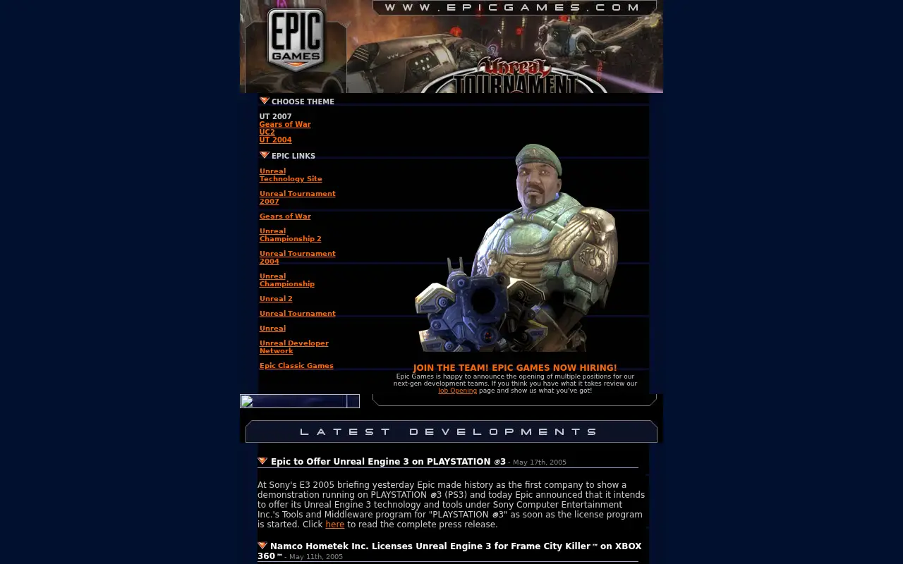 epicgames.com in 2005