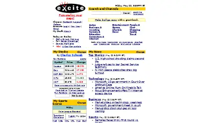 excite.com on May 22, 1998
