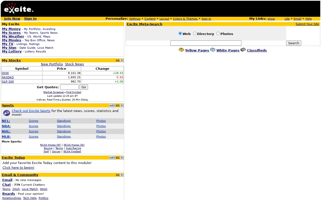 excite.com in 2003