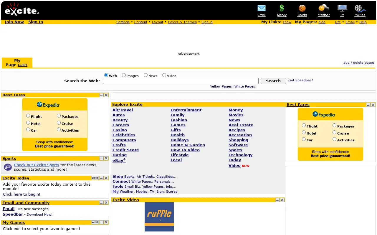 excite.com in 2011