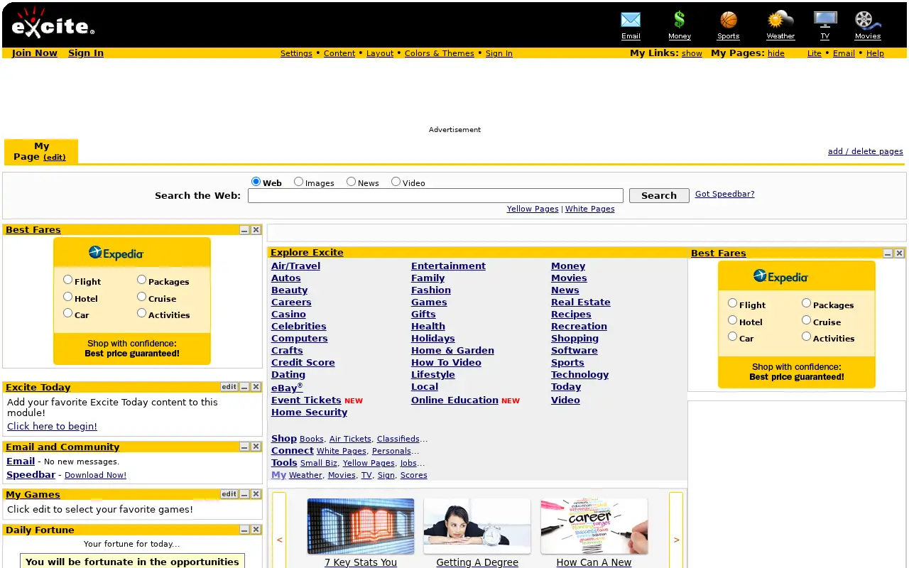 excite.com in 2015