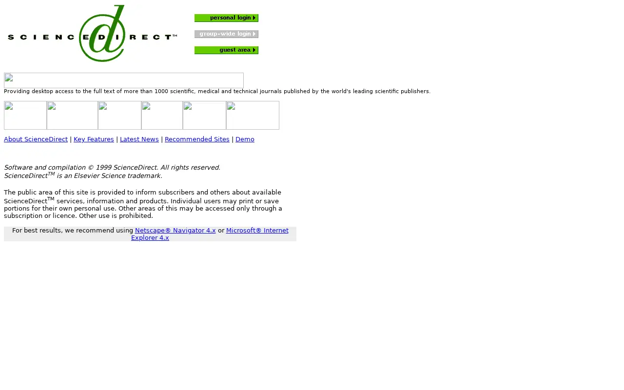 sciencedirect.com in 1999