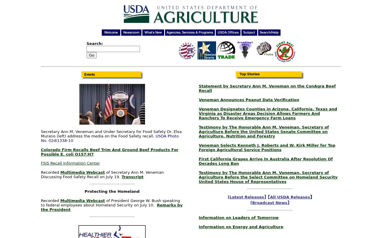 usda.gov in 2002
