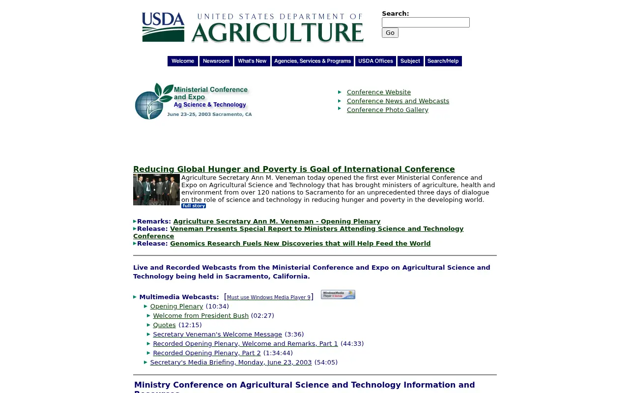 usda.gov in 2003