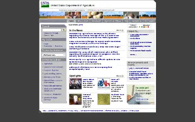 usda.gov in 2005