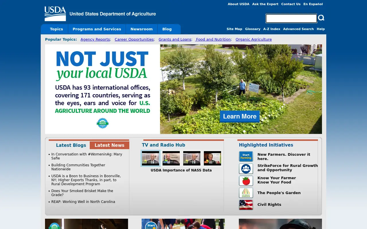 usda.gov in 2016