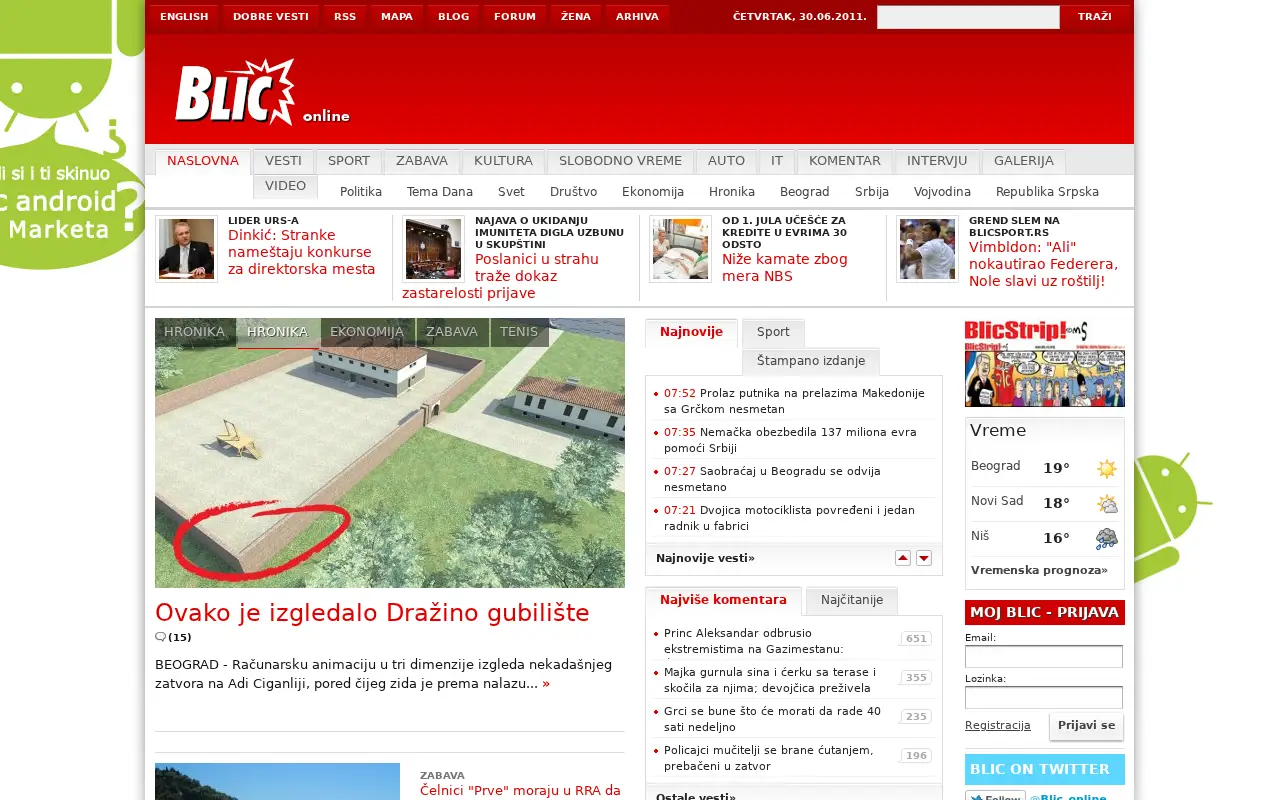 blic.rs in 2011