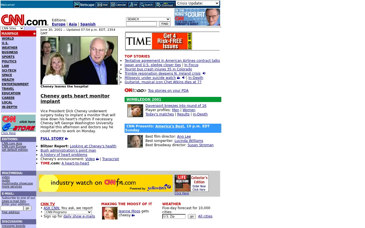 cnn.com on June 30, 2001