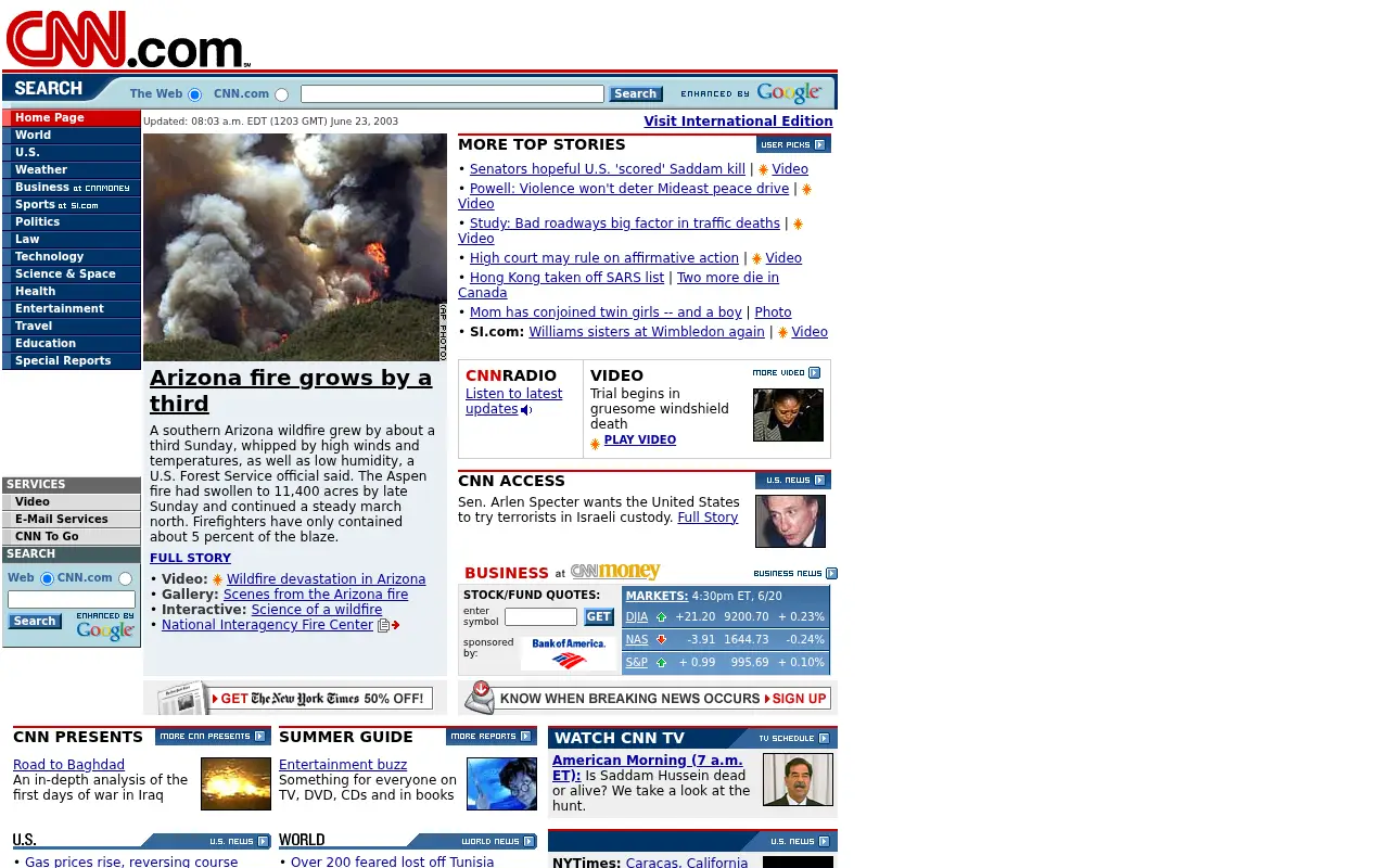 cnn.com on June 23, 2003