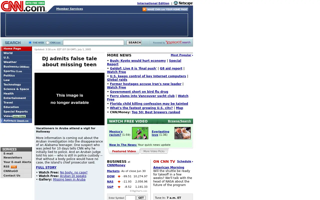 cnn.com in 2005