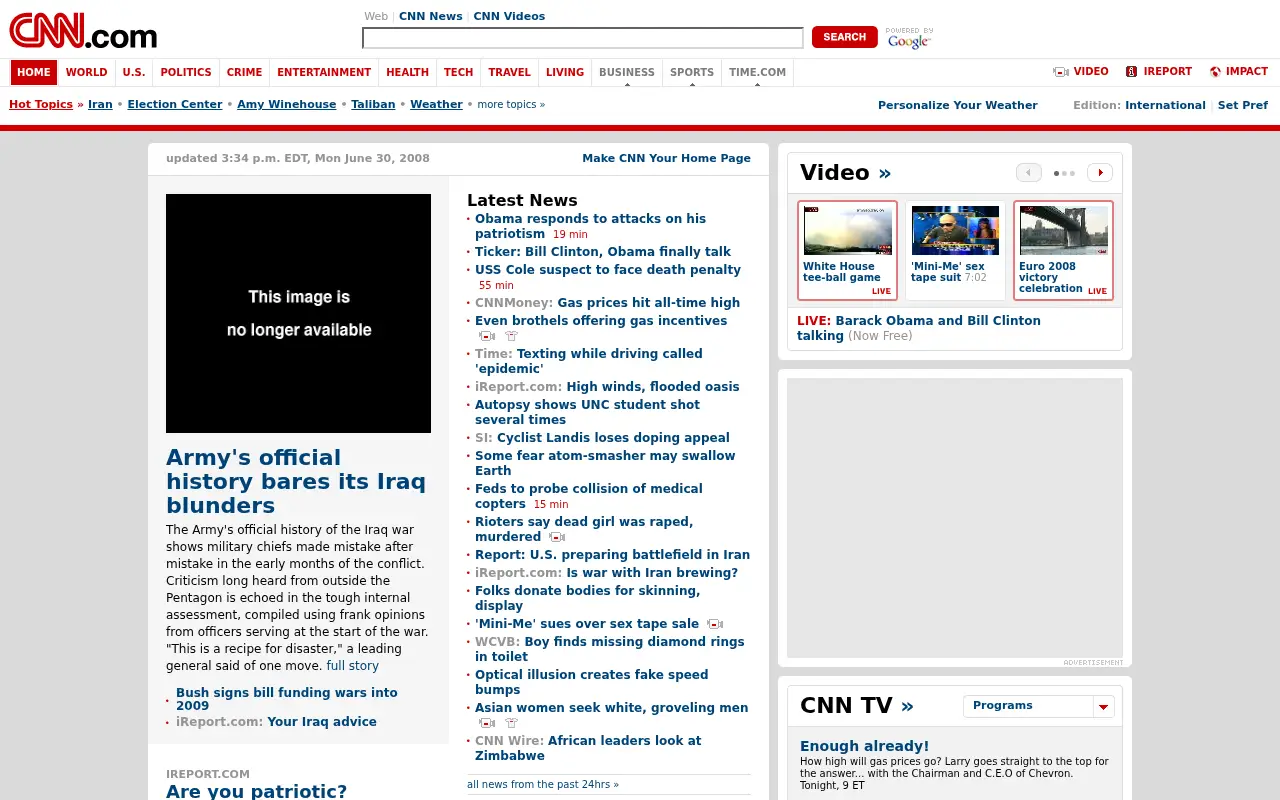 cnn.com in 2008