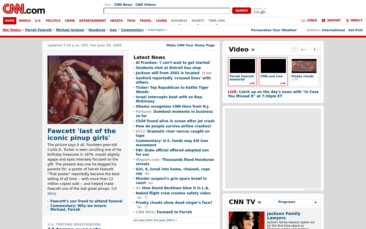 cnn.com in 2009