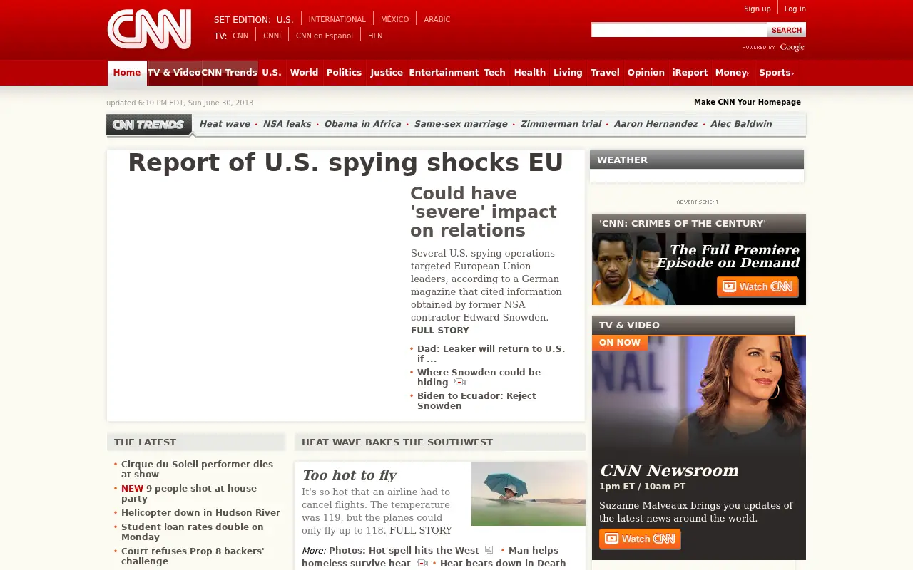 cnn.com in 2013