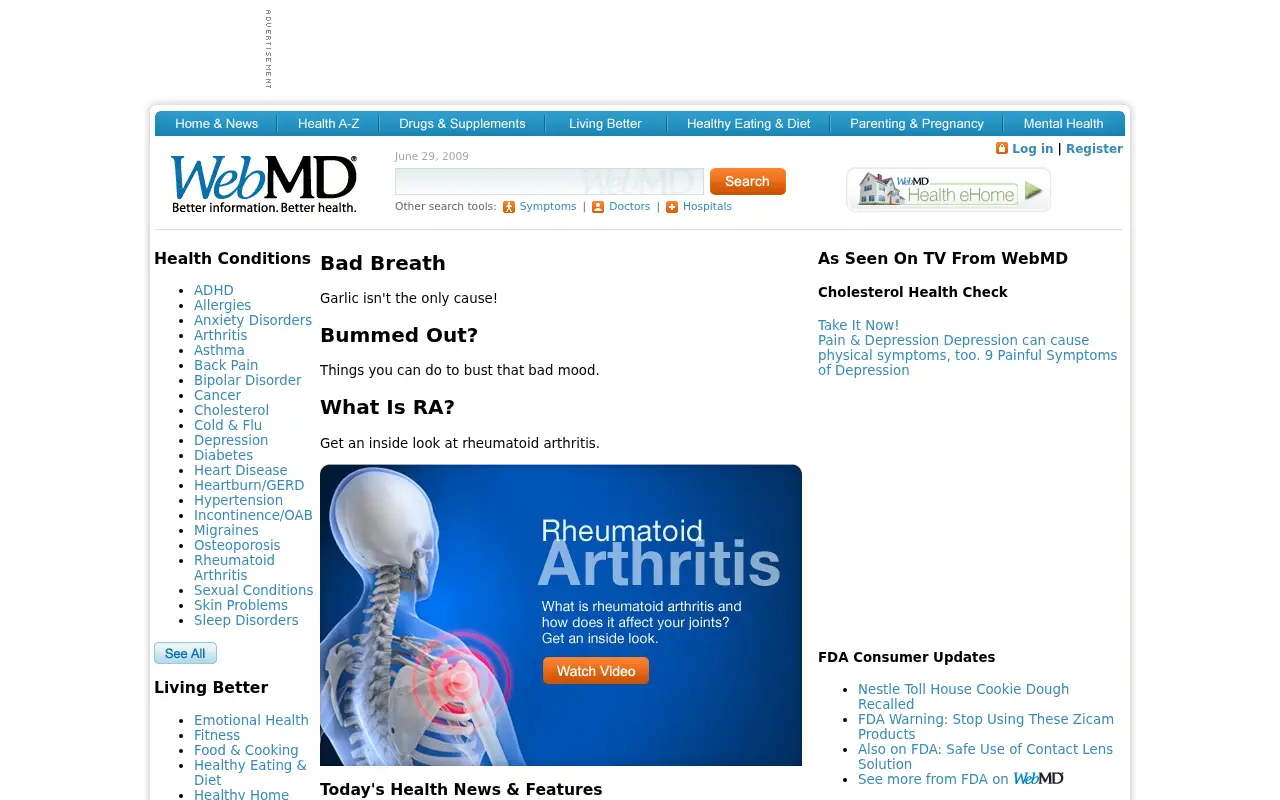 webmd.com in 2009
