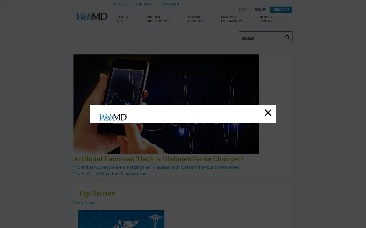 webmd.com in 2016