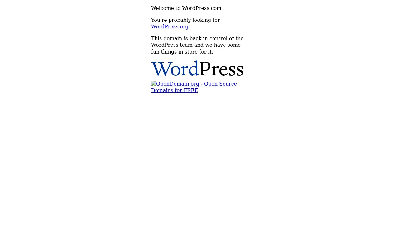 wordpress.com in 2005