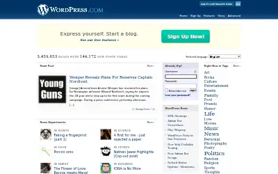 wordpress.com in 2008