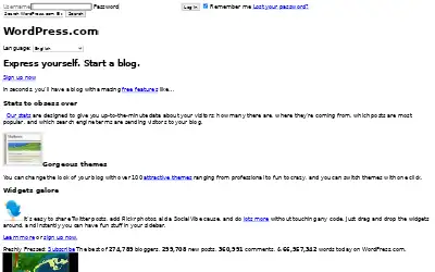 wordpress.com in 2010