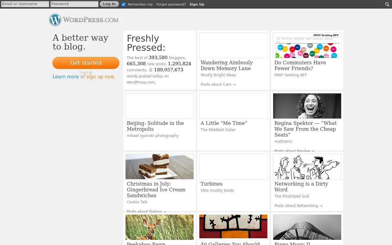 wordpress.com in 2012