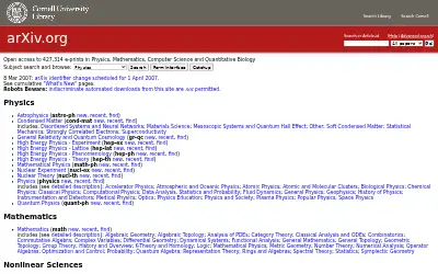 arxiv.org in 2007