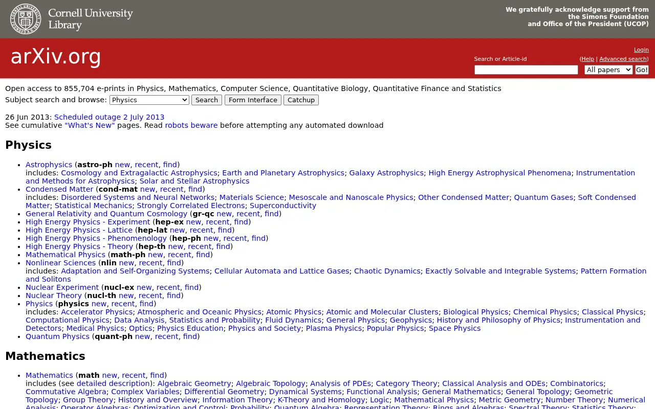 arxiv.org in 2013