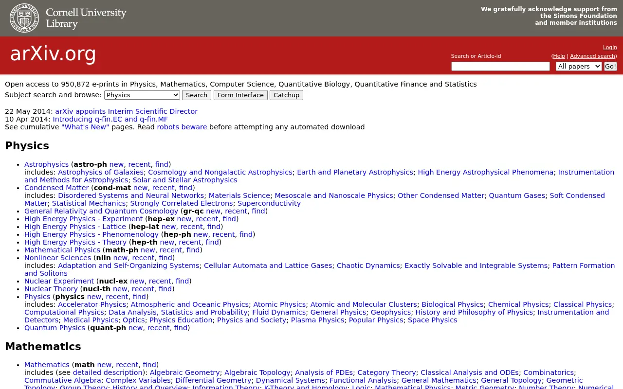 arxiv.org in 2014