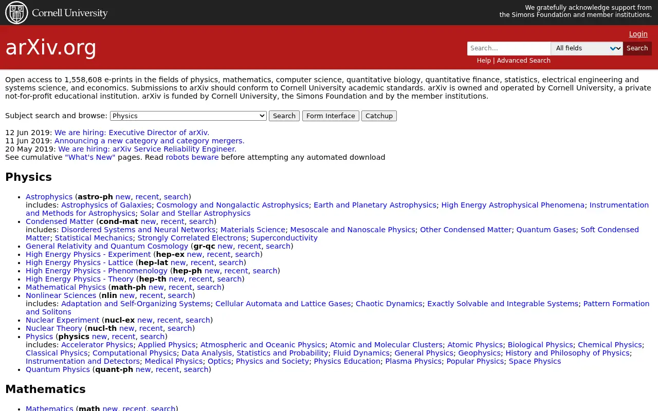 arxiv.org in 2019
