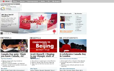 cbc.ca in 2008