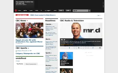 cbc.ca in 2013