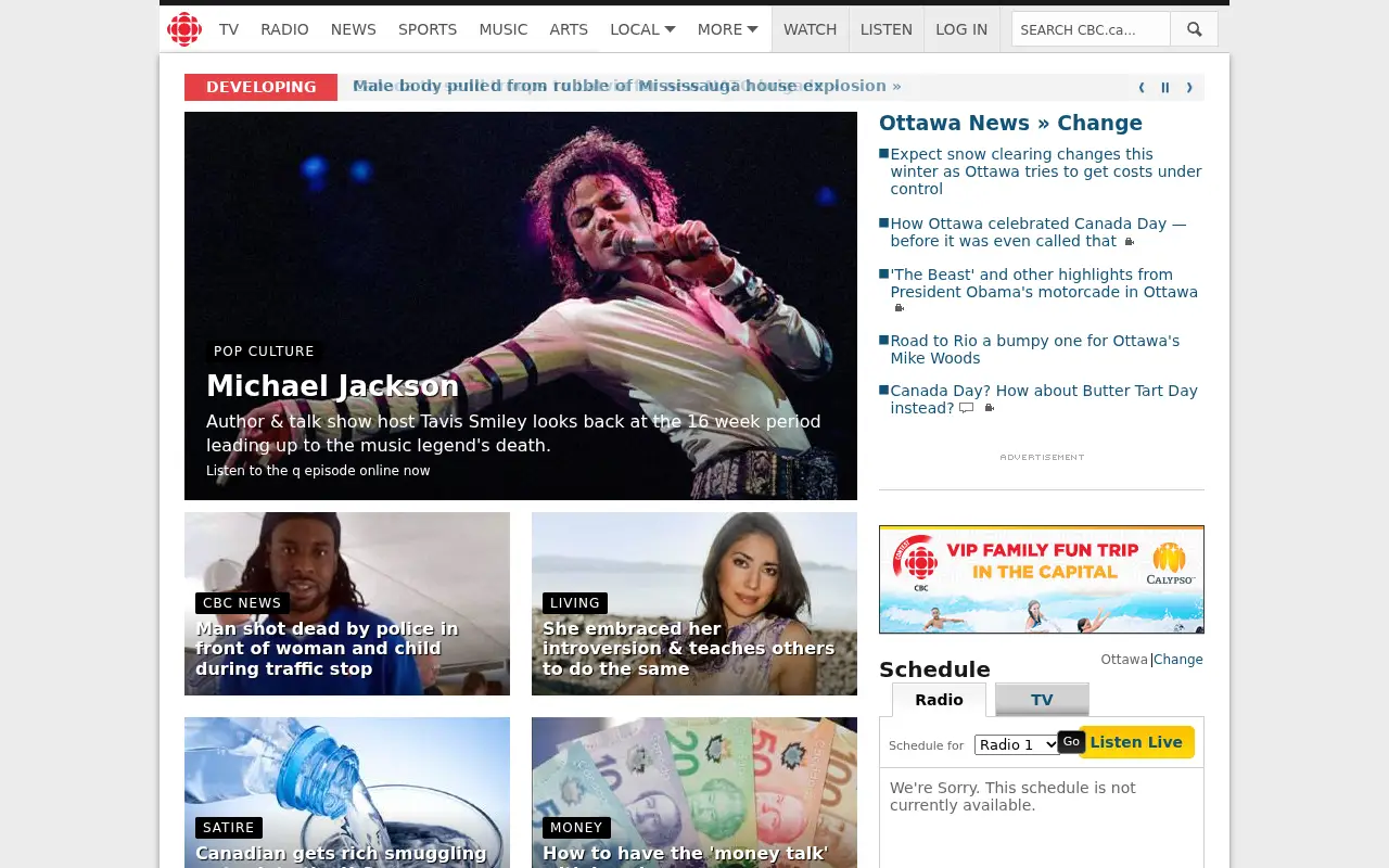 cbc.ca in 2016
