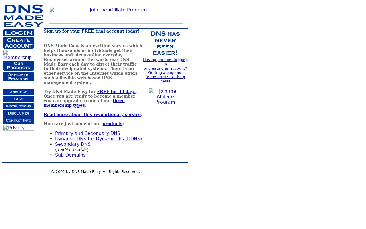 dnsmadeeasy.com on August 2, 2002
