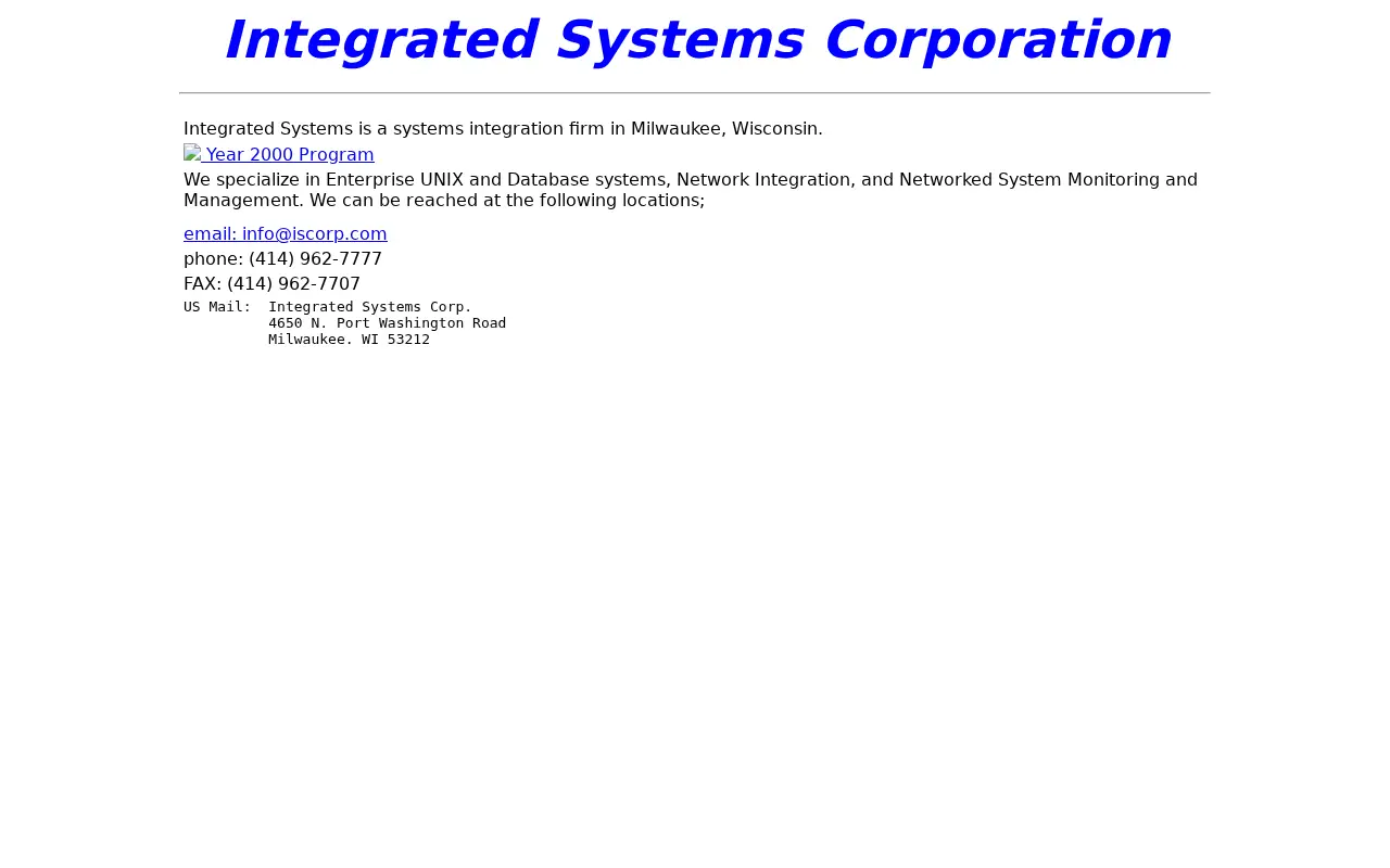 iscorp.com on May 5, 1999