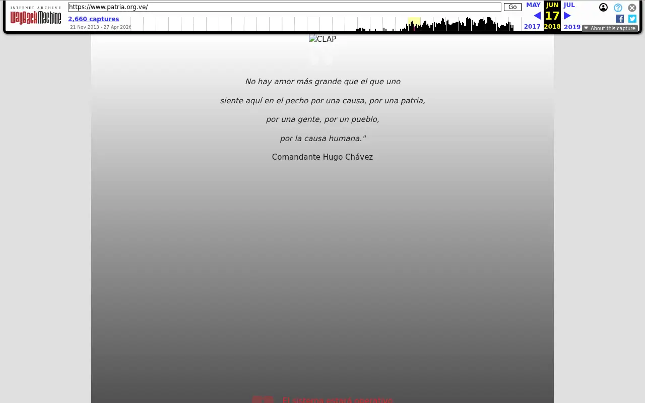 patria.org.ve in 2018