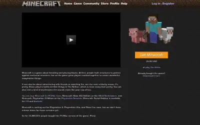 minecraft.net in 2014