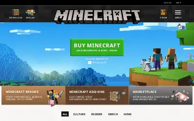 minecraft.net in 2017