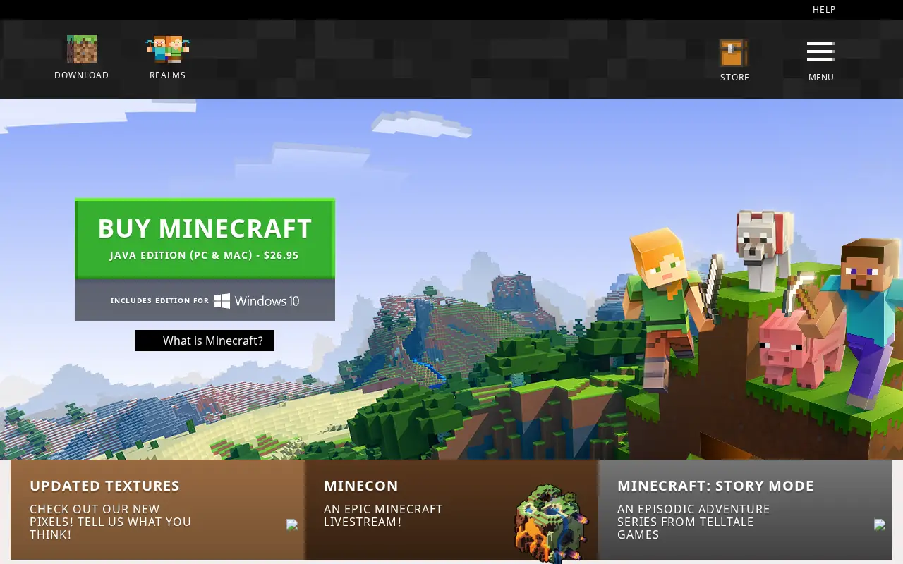 minecraft.net on June 30, 2018