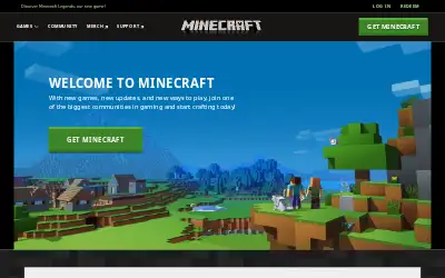 minecraft.net in 2022