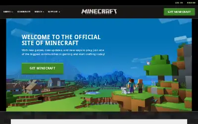 minecraft.net in 2023