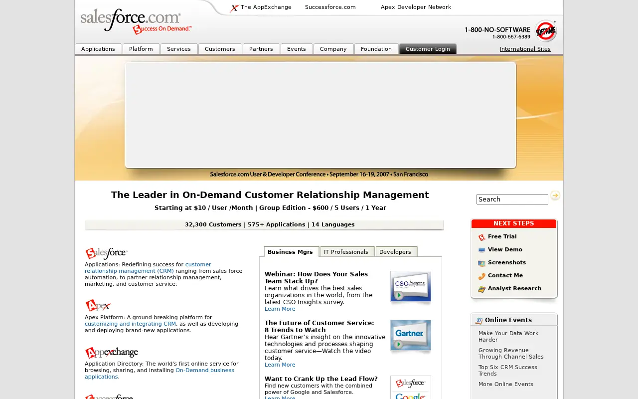 salesforce.com on July 1, 2007