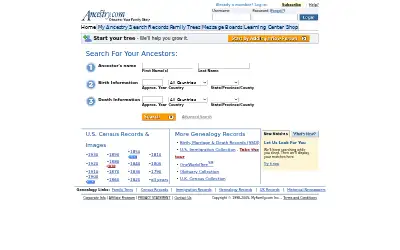 ancestry.com in 2005
