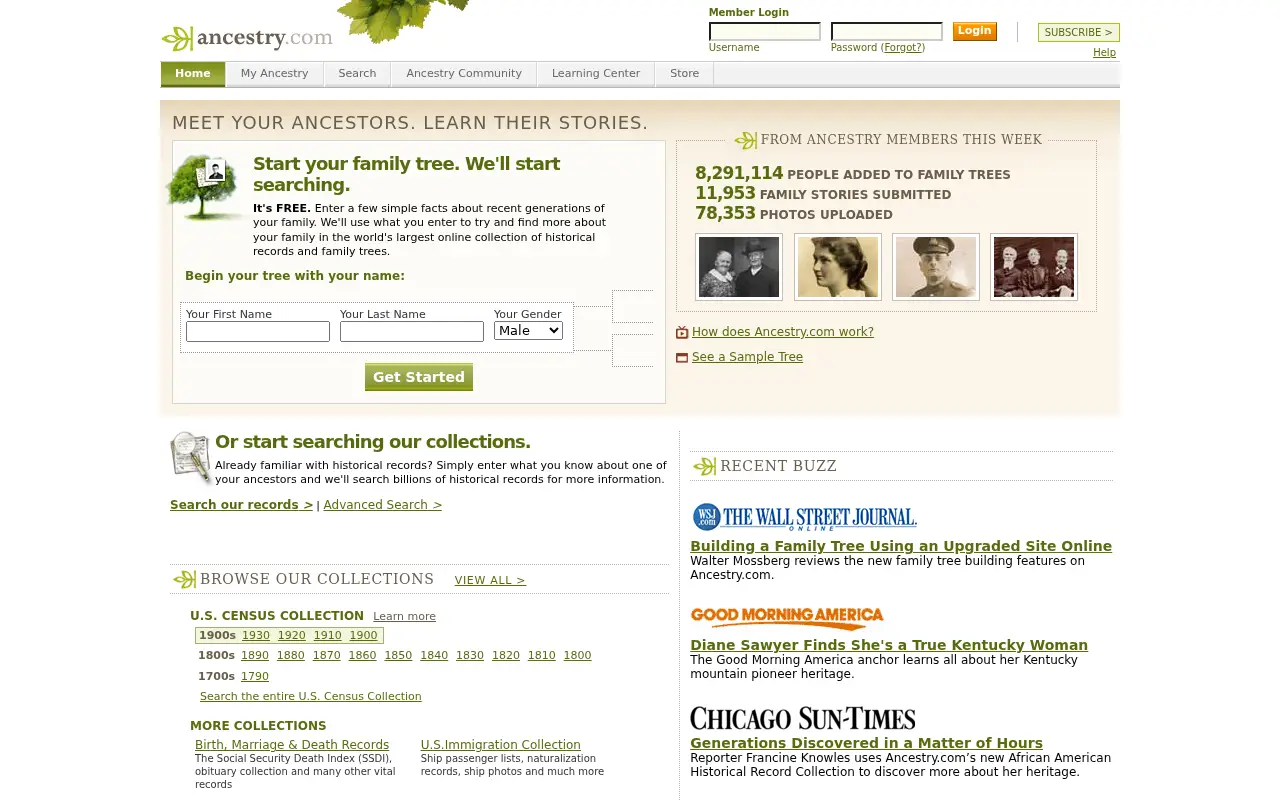 ancestry.com in 2007
