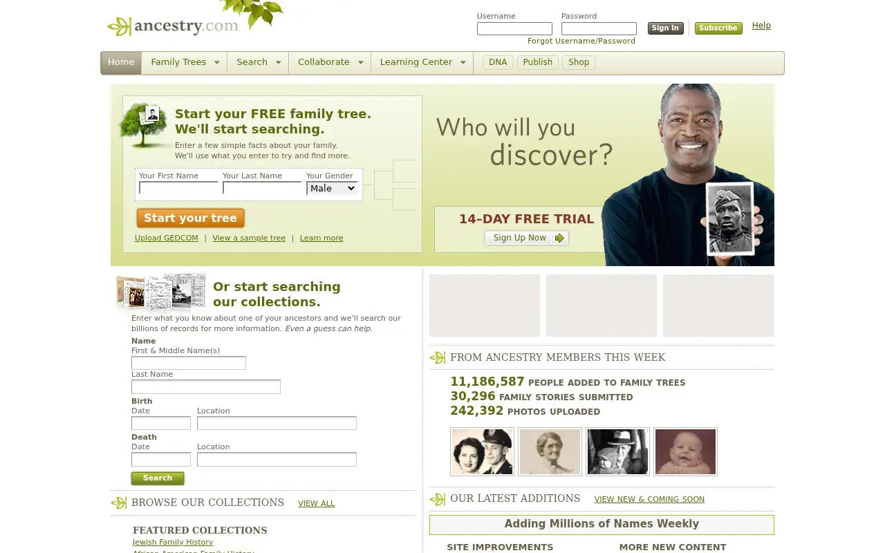 ancestry.com in 2009