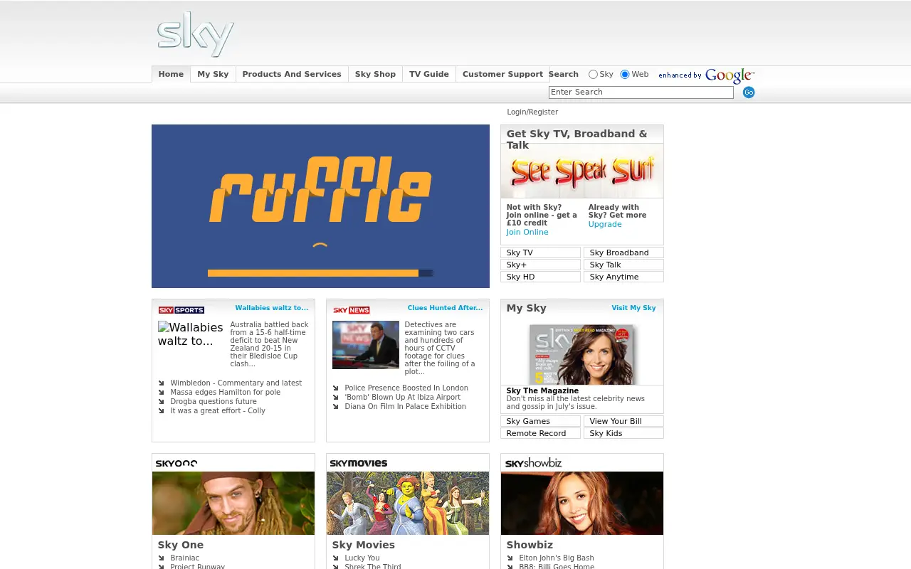 sky.com in 2007