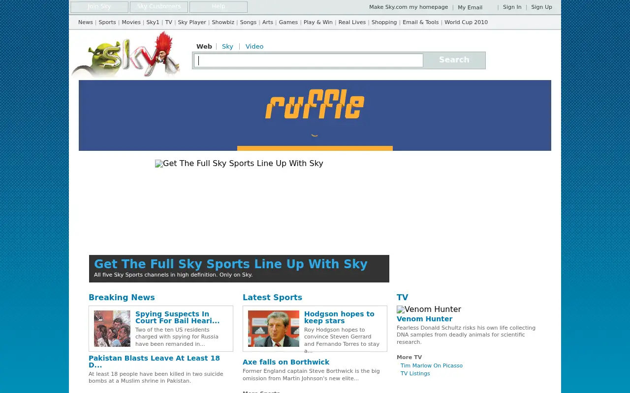 sky.com in 2010