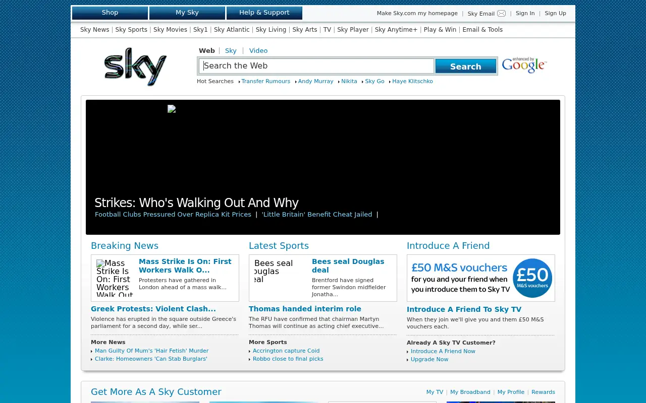 sky.com in 2011