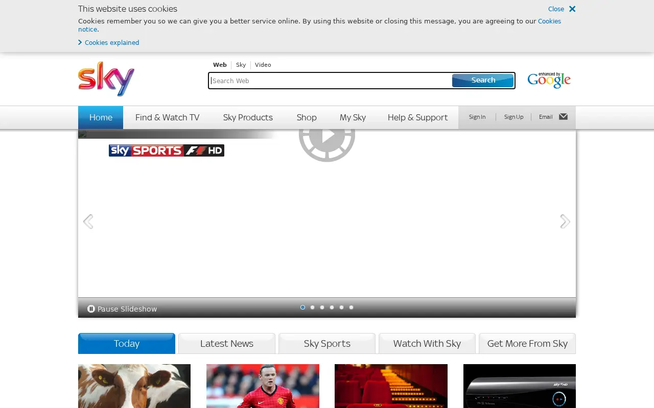 sky.com in 2013