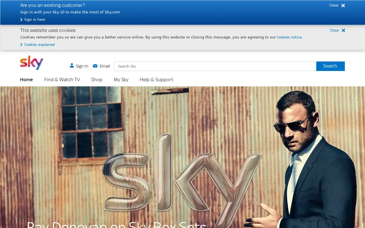 sky.com in 2016