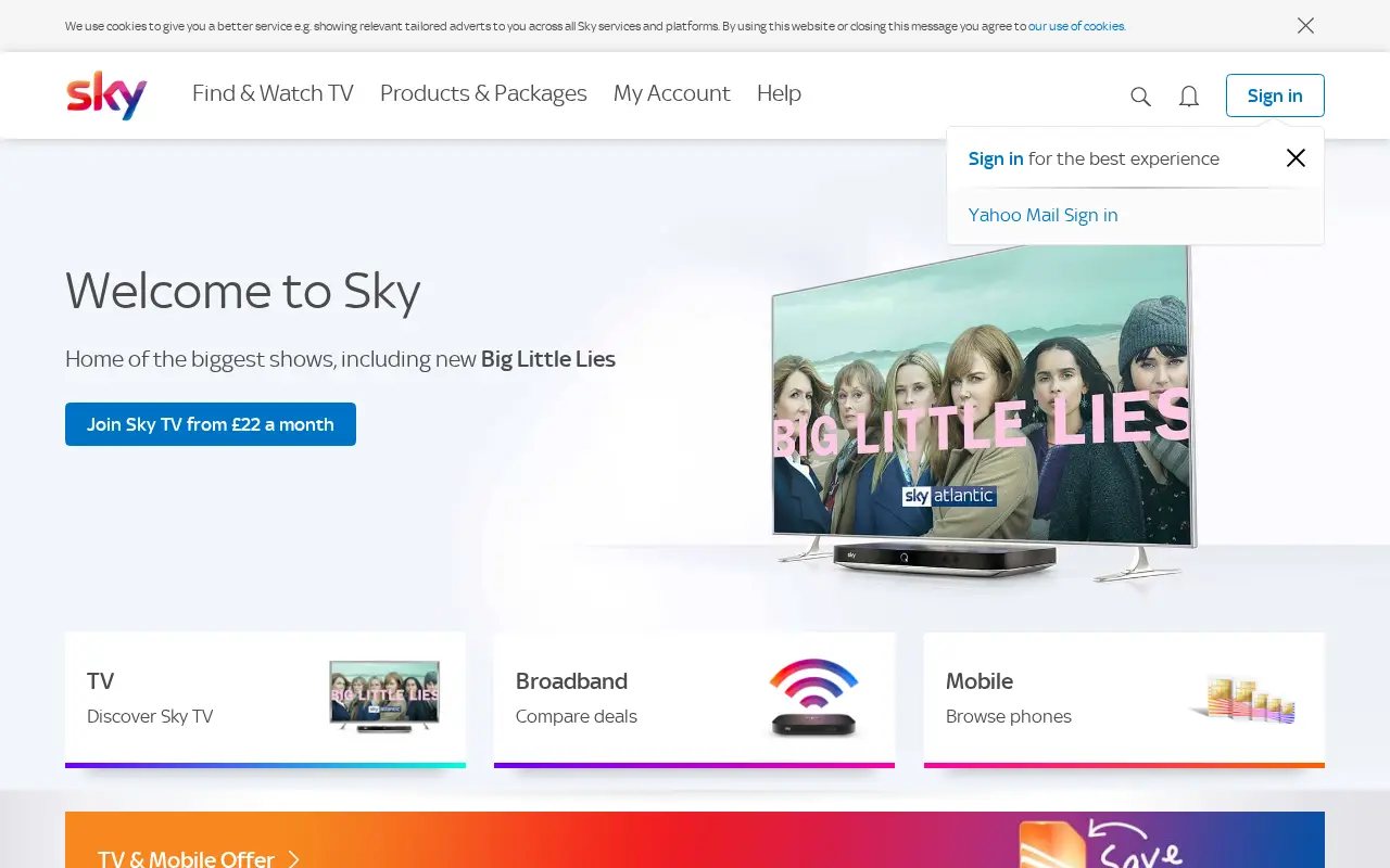 sky.com in 2019